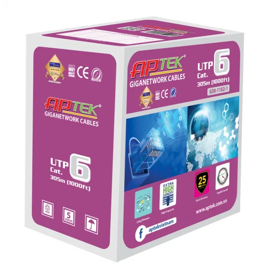 Cáp mạng APTEK CAT.6 UTP 305m (630-1102-1) Cáp mạng APTEK CAT.6 UTP 305m (630-1102-1)