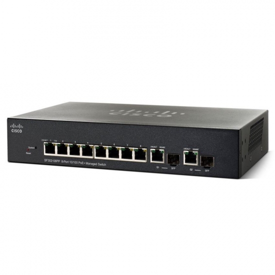 Switch Cisco SF352-08MP-K9 8x 10/100 Maximum PoE+ ports with 124W power budget + 2-Port Gigabit Switch