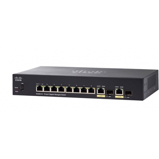 Switch Cisco SG350-10-K9 8-ports Gigabit Managed Switch