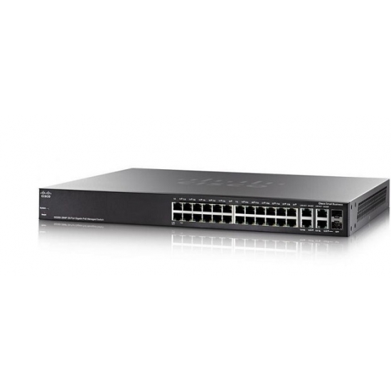 Switch Cisco SG350-28P-K9  24-port PoE+ Gigabit + 2 Gigabit copper/SFP combo + 2 SFP ports Managed Switch 