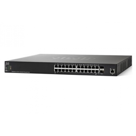 Switch Cisco SG350X-24P-K9 24-port Gigabit (16-port PoE+/60W) Stackable Managed Switch