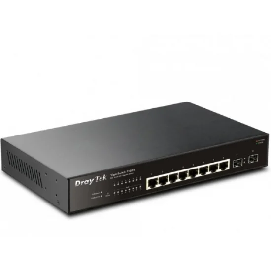 DrayTek VigorSwitch P1092 8-Port Gigabit Smart Lite PoE Managed Switch DrayTek VigorSwitch P1092 8-Port Gigabit Smart Lite PoE Managed Switch