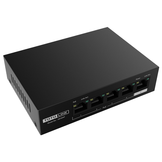 SW504P - Switch TOTOLINK PoE 5-Port 10/100Mbps
