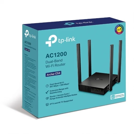 Router Wi-Fi Băng Tần Kép AC1200 (Archer C54)